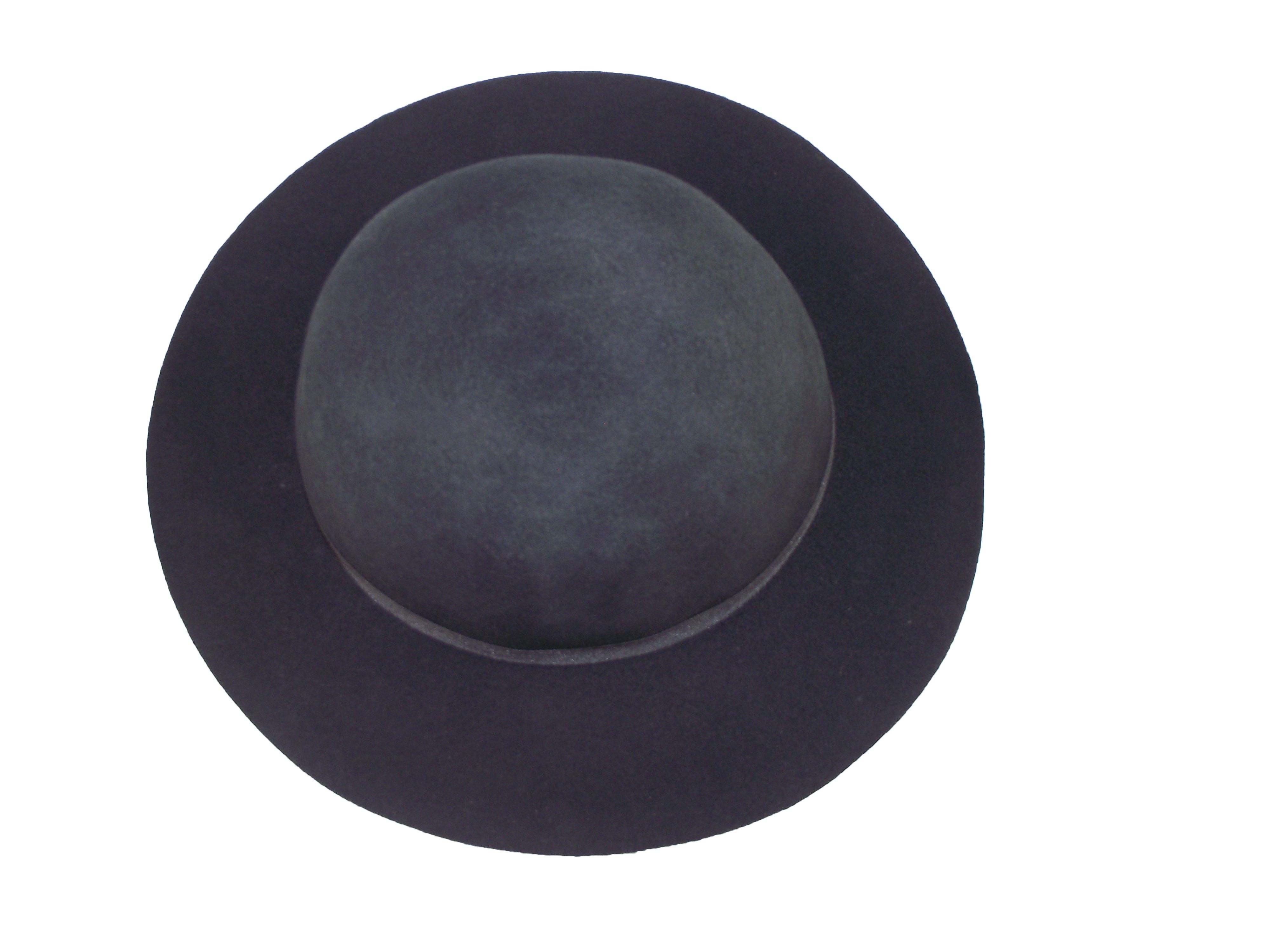 Wholesale Black Round Top Hat Large Sloppy Hat And Black Cowboy Hat