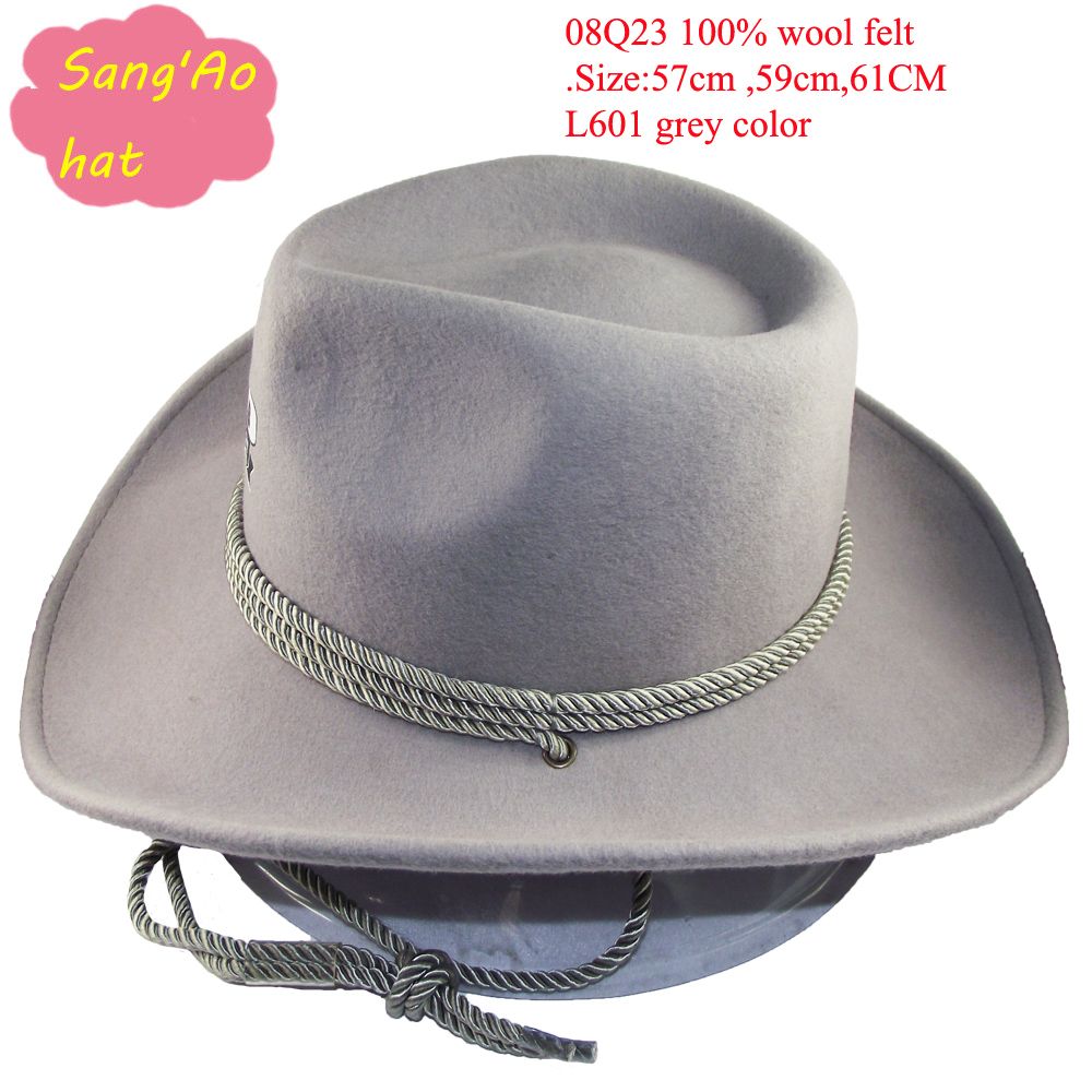 Wholesale Fashion Woolen Round Hat , Felt Cowboy Hat,Womens Wool Floppy