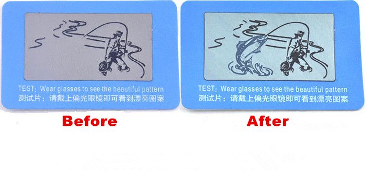 checking polarized sunglasses
