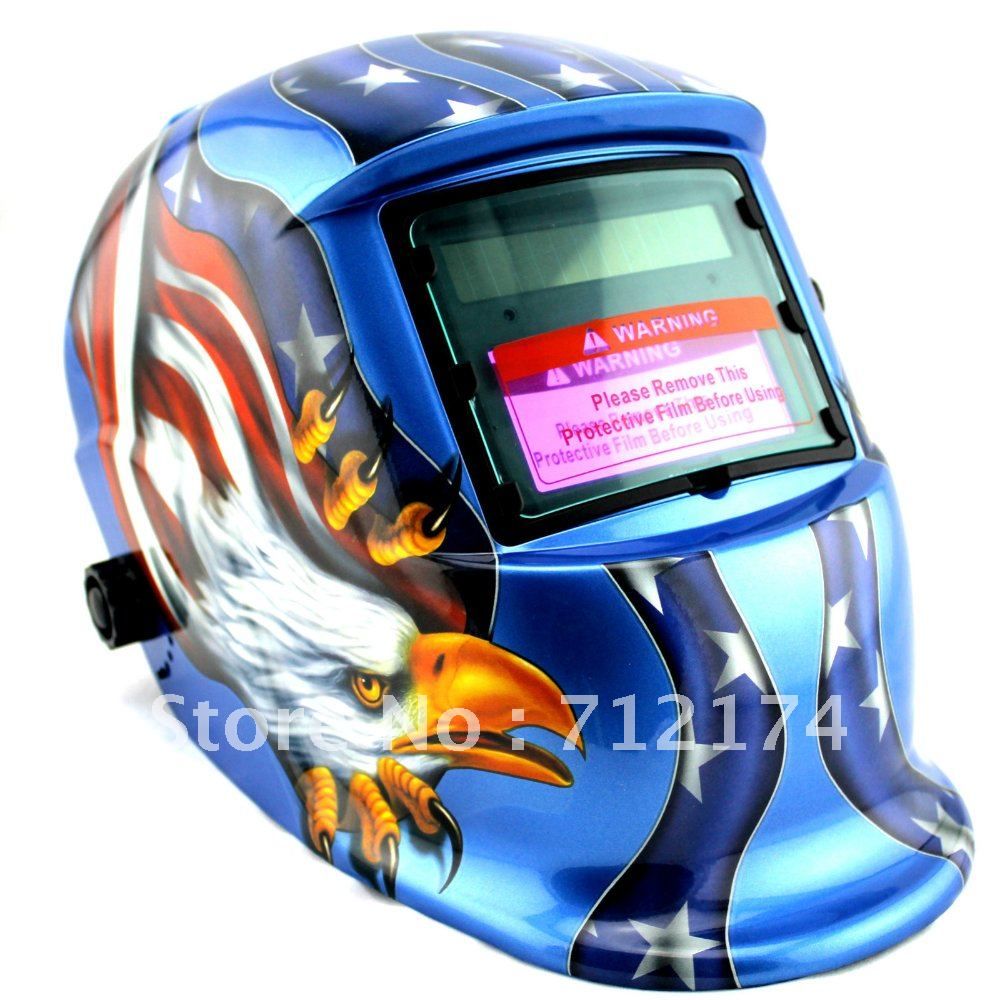 Online Cheap Eagle Flag Solar Auto Darkening Welding Helmet Fast