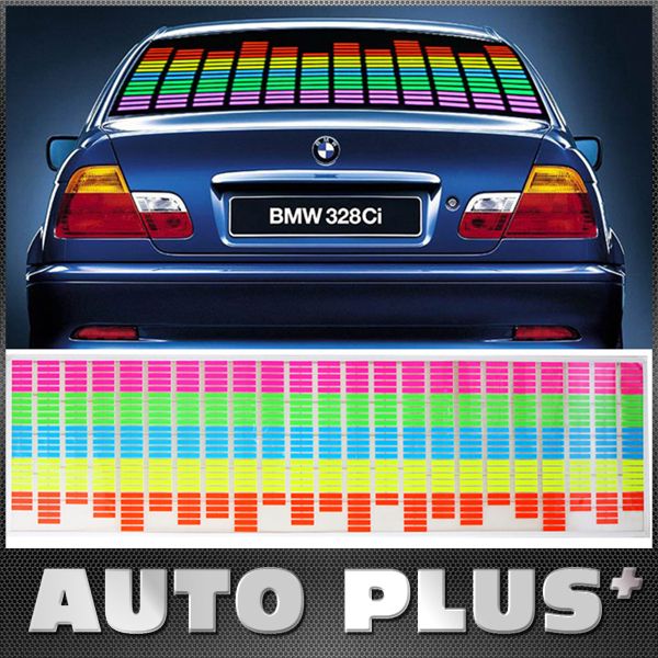 Best 90 X 25cm Sound Music Activated El Sheet Car Sticker Equalizer