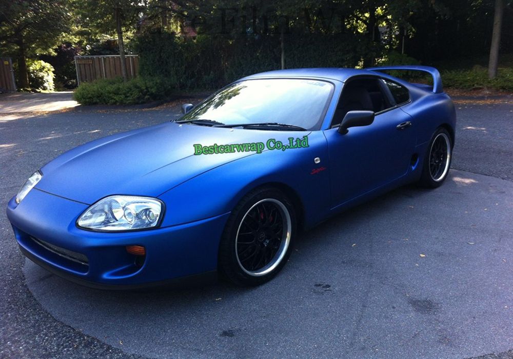 Dark Blue Matte Vinyl Auto Wrapping Foile with Air Free Bubble For Car Stickers FedEx FREE SHIPPING Size: 1.52*30m/Roll