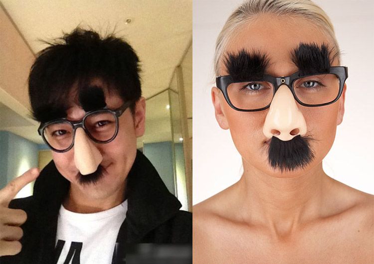 New Funny Big Nose + Glasses + Mustache Beard Halloween Costume Party