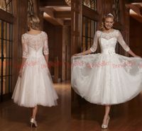 Vintage wedding dresses three quarter length