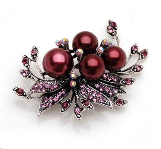 Vintage Style Antique Gold Plated Burgundy Color Rhinestone Crystal Diamante and Faux Pearl Wedding Bow Brooch Pin
Vintage Style Antique Gold Plated Burgundy Color Rhinestone Crystal Diamante and Faux Pearl Wedding Bow Brooch Pin
