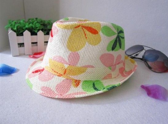 Kids Straw Fedora Hat Baby Summer Straw Cowboy Hat Boys Girls Straw Fedoras Baby Strawhat 10pcs