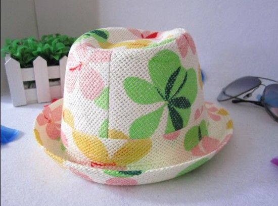 Kids Straw Fedora Hat Baby Summer Straw Cowboy Hat Boys Girls Straw Fedoras Baby Strawhat 10pcs