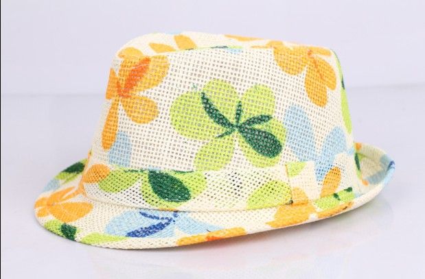 Kids Straw Fedora Hat Baby Summer Straw Cowboy Hat Boys Girls Straw Fedoras Baby Strawhat 10pcs