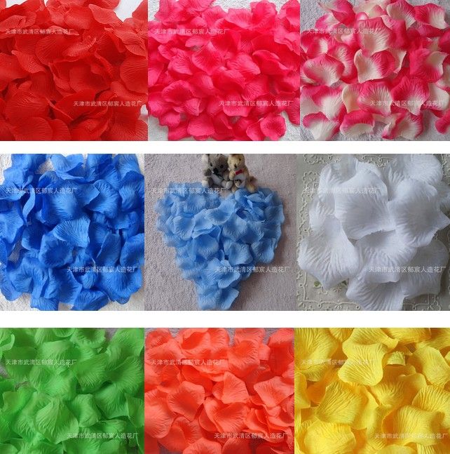 Wholesale Colorful Silk Rose Flower Petals Wedding Favors Festival