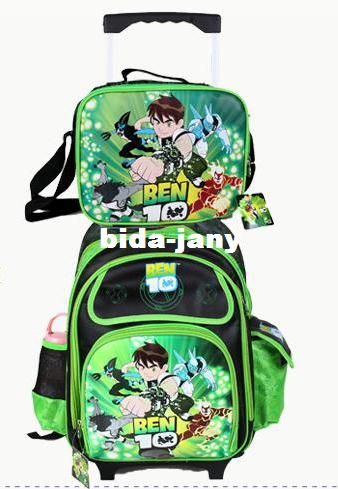 BEN 10 Children Trolley School Bags SET Waterproof Wheeled Backpack ...