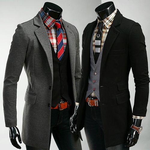 2017 2013 Winter Men Long Design Slim Suit Jacket,Men's Trench Coat