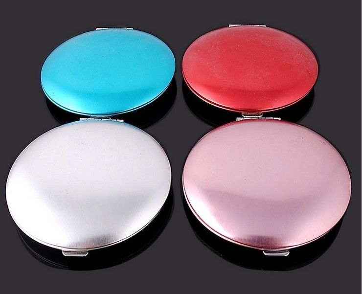 /1lot Women's Compact Mirrors Mini Portable Colours Aluminum Alloy