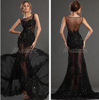 Long Black Mermaid Prom Dresses