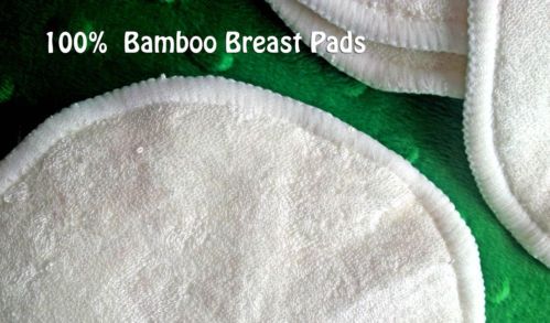 Free Shipping 50 PCS (25 pairs ) Bamboo Reusable Breast Pads Nursing Waterproof Organic Plain Washable Pad