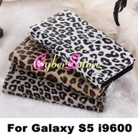 Wholesale For Galaxy S5 Fashion Sexy Leopard Flip PU Wallet Leather Case Cover With Card SlotS Pouch Stand For Samsung Galaxy S5 S i9600