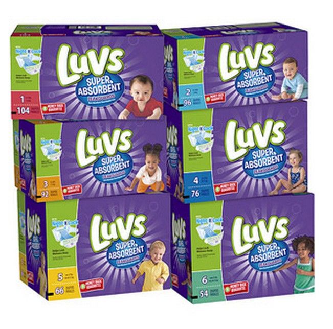 Luvs Super Absorbent Disposable Diapers Jumbo Pack Size 6 Cleaning