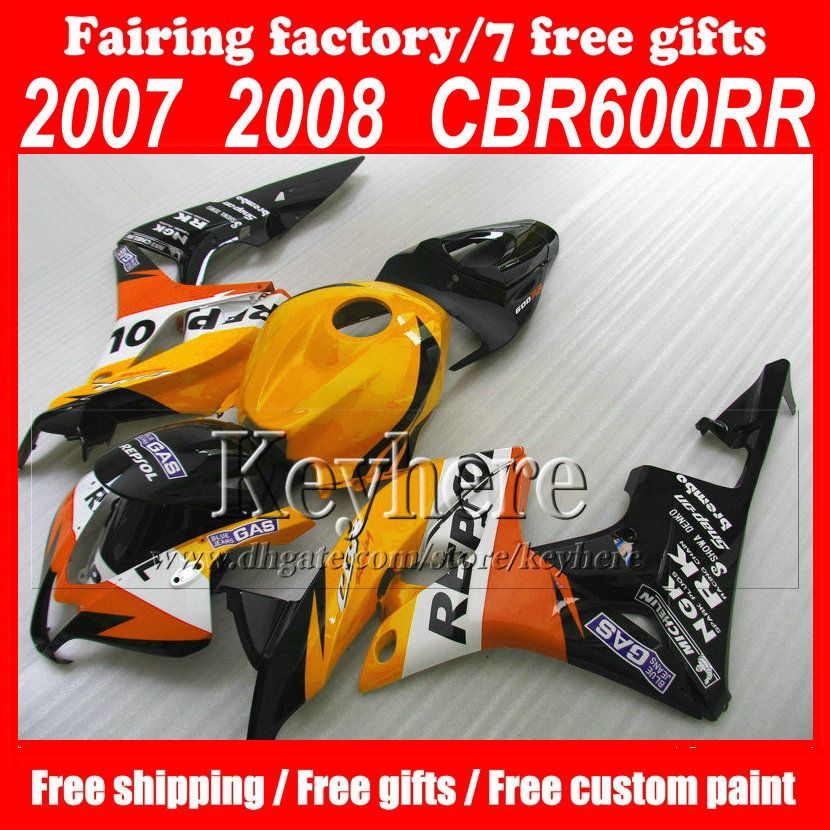 Injection motorcycle fairings kit for Honda 2007 2008 CBR600RR CBR 600 RR 07 08 Orange Repsol Fairing kits,aftermarket body work with 7gifts, Same as picture
Injection motorcycle fairings kit for Honda 2007 2008 CBR600RR CBR 600 RR 07 08 Orange Repsol Fairing kits,aftermarket body work with 7gifts, Same as picture