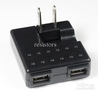 5V 1A Dual Port USB Wall AC Charger Adapter For iPhone iPod ...