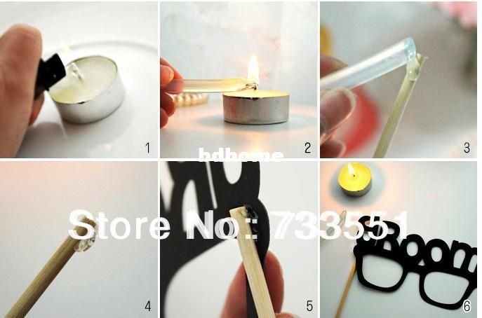 Promotional!New Year Sale!Free Shipping 32pcs/set Funny Photo Booth Props Hat Mustache On A Stick Birthday Party fun favor