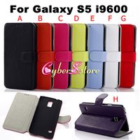 Wholesale For Galaxy S5 South Korea Design Candy Color Flip PU Wallet Leather Case Cover With Card SlotS Pouch Stand For Samsung Galaxy S5 S i9600