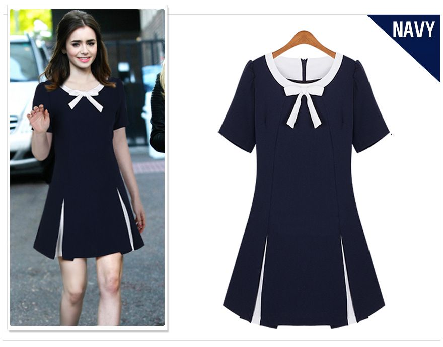 2014 Women Photos Without Clothes, Short Sleeve Dark Blue Chiffon