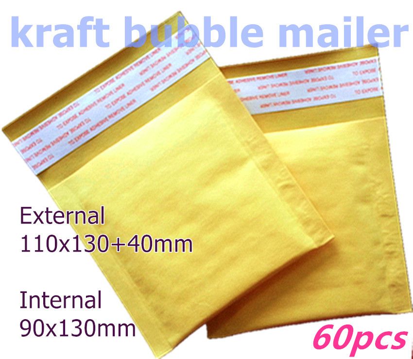2017 Small Kraft Bubble Mailers Padded Envelopes Bags 110x170mm /3.5x5