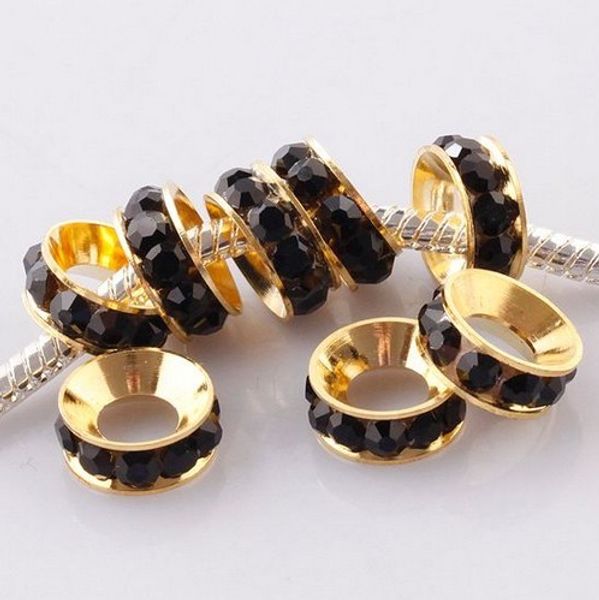 Free Shipping10mm Gold Plated Black Crystal Rhinestones Sideways Spacer Big Hole Charm Beads Jewelry Findings
Free Shipping10mm Gold Plated Black Crystal Rhinestones Sideways Spacer Big Hole Charm Beads Jewelry Findings