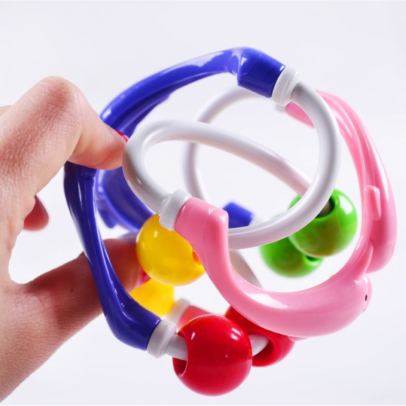 2017 Plastic Bead Maze With Bell Ball Toys Baby Rattles Toy, 8 12