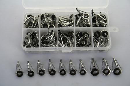 Assorted 90 pcs Fishing Rod Parts Tip Tops Gunsmoke Stainless Repair Kits