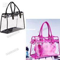 Wholesale - - 2012 New summer transparent handbag tote pvc(plastic