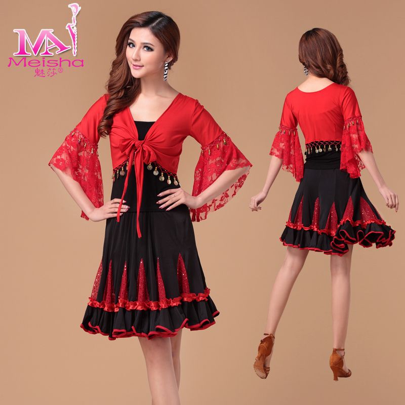 Latin Square Dance Clothes Skirt Set with Cape for Women/female Dancer