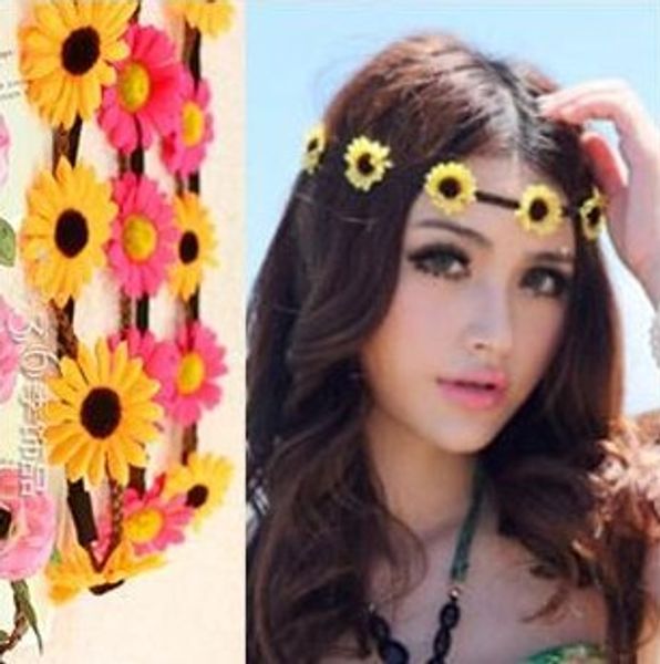Wholesale Bohemian Headband for Women three Flowers Braided Leather Elastic Headwrap sun flower hair band Assorted Colors Hair Ornaments
Wholesale Bohemian Headband for Women three Flowers Braided Leather Elastic Headwrap sun flower hair band Assorted Colors Hair Ornaments