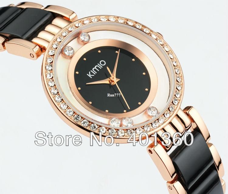 Best KIMIO Brand Watch Golden Silver