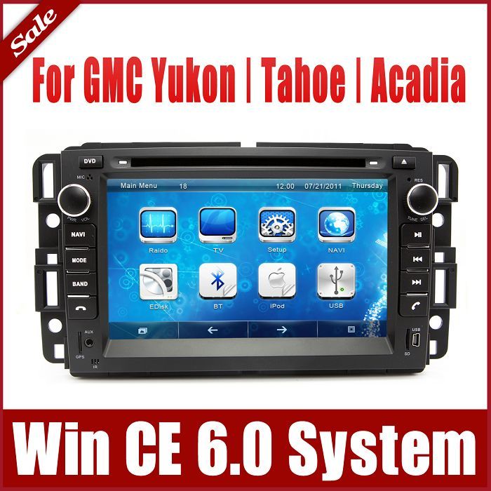 7 In Dash Car DVD Player GPS Navigation for GMC Yukon Tahoe Acadia with