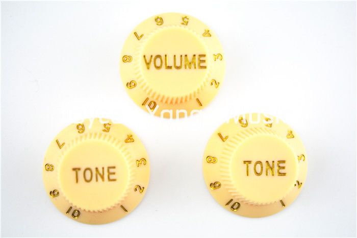 Cream 1 Volume&2 Tone Knobs Electric Guitar Control Knobs For Fender Strat Style Guitar Free Shipping Wholesales
Cream 1 Volume&2 Tone Knobs Electric Guitar Control Knobs For Fender Strat Style Guitar Free Shipping Wholesales