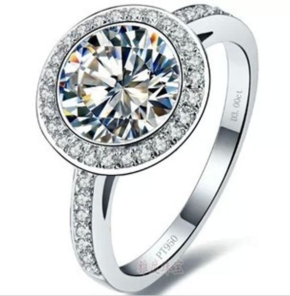 sona diamond ring 3 kt gold-plated sterling silver T models PT950 platinum mark Moissanite ring 18K diamond ring high simulation