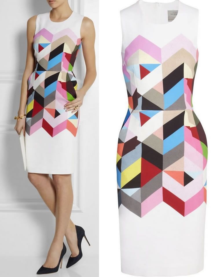 Multicolored geometric print women dress Issy stretch-crepe dresses 4958, Same as image
Multicolored geometric print women dress Issy stretch-crepe dresses 4958, Same as image