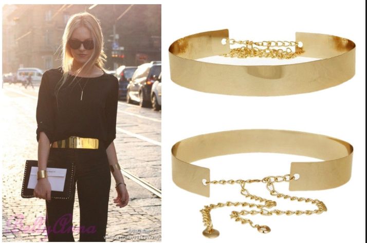 Fashion Women Full Gold/Silver Metal Mirror Waist Belt Metallic Gold Plate Wide Obi Band With Chains
Fashion Women Full Gold/Silver Metal Mirror Waist Belt Metallic Gold Plate Wide Obi Band With Chains