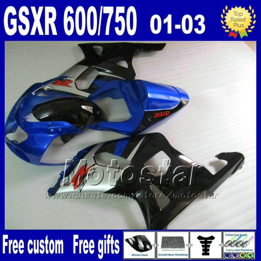 7gifts fairing kit for suzuki gsxr 600 750 k1 2001 2002 2003 blue silver black fairings bodywork 01 02 03 gsxr600 gsxr750 lp2 seat cowl, Same as picture
7gifts fairing kit for suzuki gsxr 600 750 k1 2001 2002 2003 blue silver black fairings bodywork 01 02 03 gsxr600 gsxr750 lp2 seat cowl, Same as picture