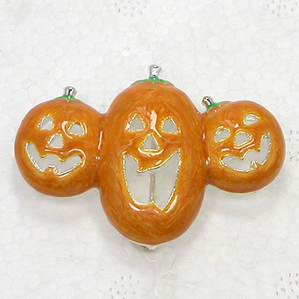 Wholesale Enameling Pumpkin Smiling Face Pin Brooch jewelry gift C829
