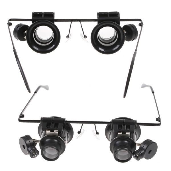 Online Cheap 20x Glasses Type Magnifier Magnifying Lens Eye Gauge With