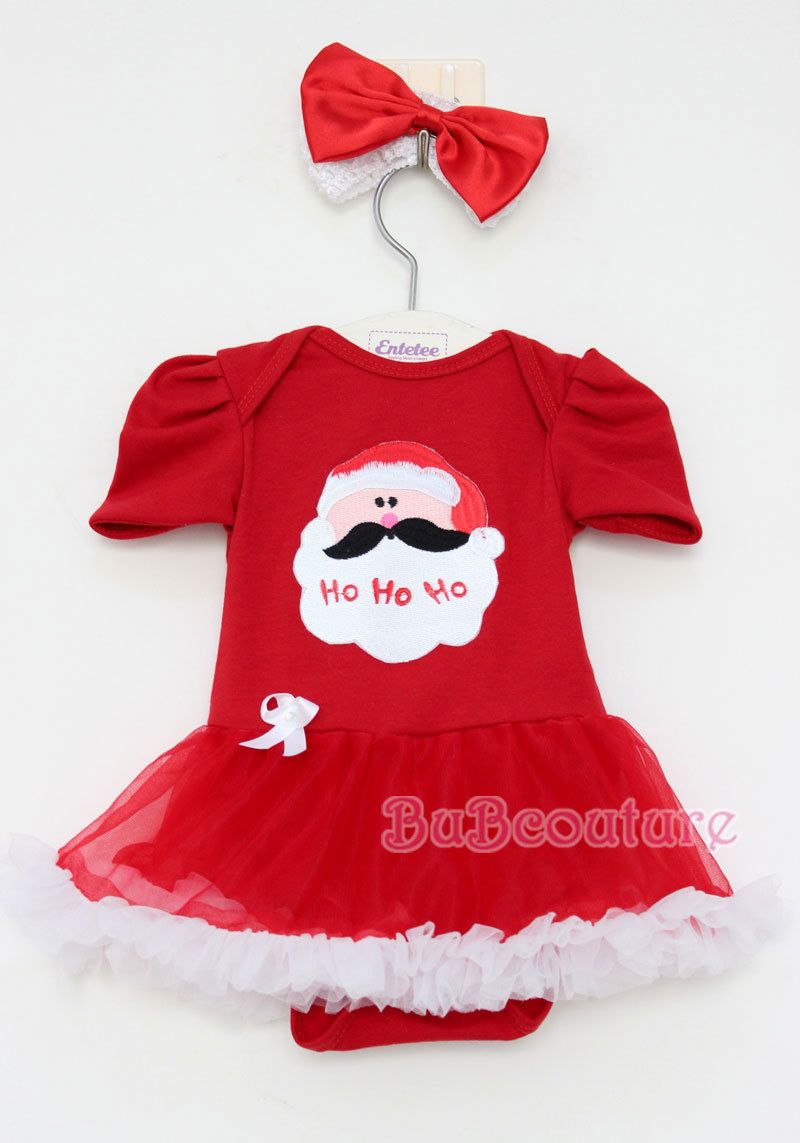 2018 Christmas Girl Set Baby Romper Jumpsuit Rompers With Bowknot Headbands Infant Girls Newborn