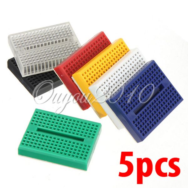 5pcs/lot Mini Solderless Prototype Experiment Test Breadboard 170 Tie-points for Arduino Shield Free Shipping,dandys
5pcs/lot Mini Solderless Prototype Experiment Test Breadboard 170 Tie-points for Arduino Shield Free Shipping,dandys