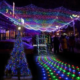 8 Modes 2013 New Colorful 300 LED Net Mesh Decorative Fairy Lights For Christmas Wedding Party Twinkle Lighting EU