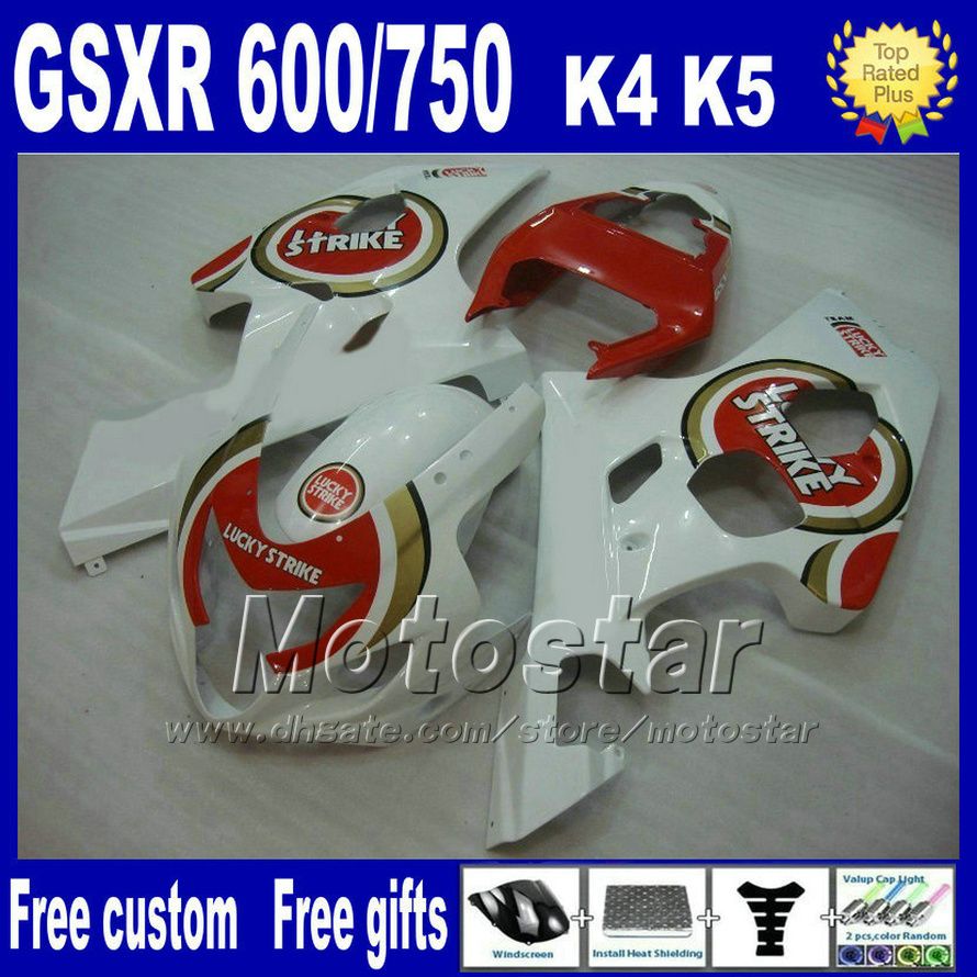 abs bodywork set for suzuki gsxr600 750 04 05 k4 fairings kit gsxr600 750 2004 2005 red white lucky strike fairing aftermarket np19, Multi-color
abs bodywork set for suzuki gsxr600 750 04 05 k4 fairings kit gsxr600 750 2004 2005 red white lucky strike fairing aftermarket np19, Multi-color