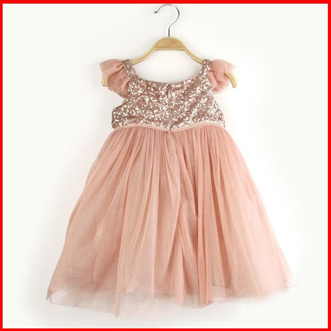 2014 Baby Girls Sequin Dress Kids Summer Princess Dresses Lace Flower ...