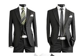 New Handsome Complete Designer Wedding Tuxedos Black Tuxedo/Bridegroom (jacket+Pant+Vest+Tie)ST010