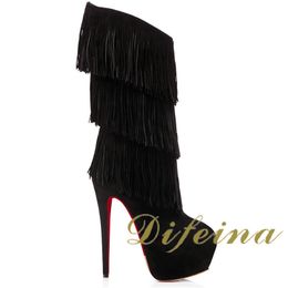 Wholesale Europe And America Black Shoes Women High Heels Platform