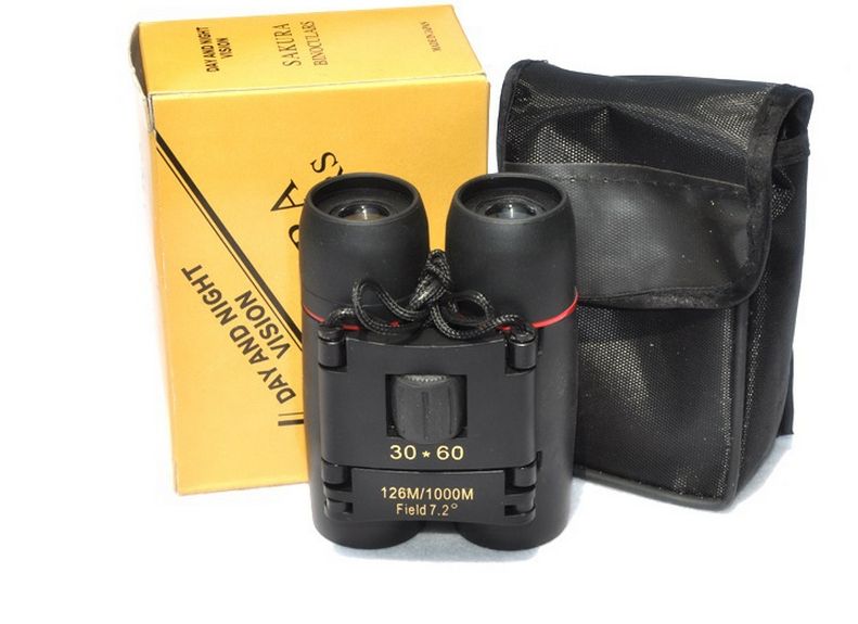 Free Shipping Portable Sakura LLL night vision 30 x 60 Zoom Optical Binocular Telescope (126m-1000m )100% New Field glasses 1808