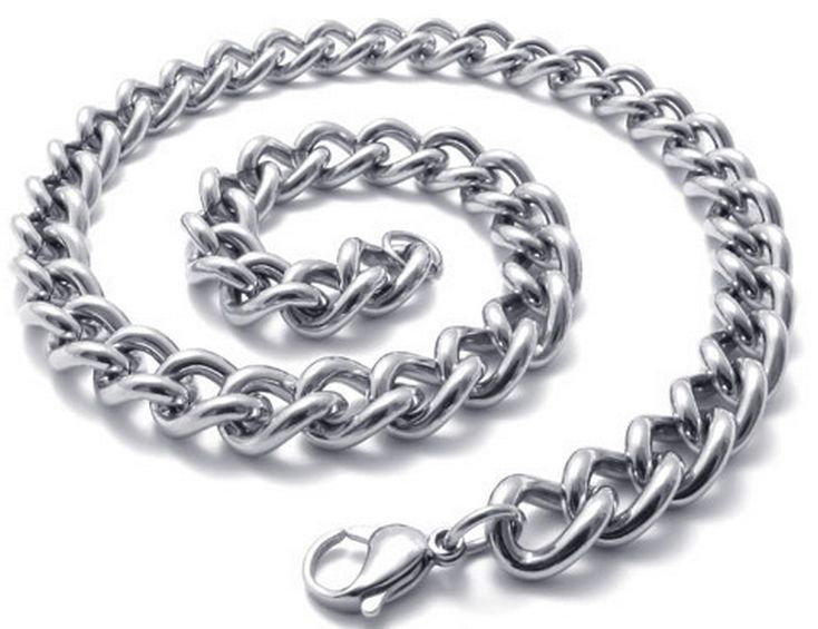 7.5mm 18''-40'' Cowboy Link chain necklace silver stainless steel Jewelry for Men Women 23.6''
7.5mm 18''-40'' Cowboy Link chain necklace silver stainless steel Jewelry for Men Women 23.6''